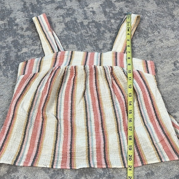 New Drew Phoenix Top in Gauzy Multi Stripe Sleeveless Summer Tank Sz S - Picture 5 of 9